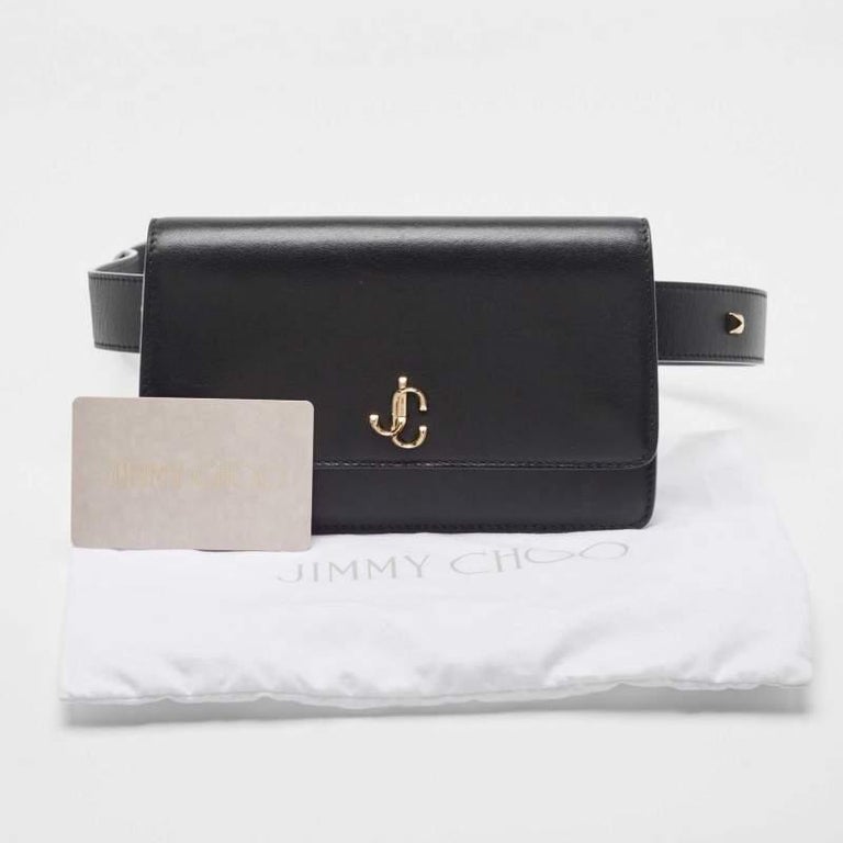 Jimmy Choo Black Leather Varenne Belt Bag at 1stDibs