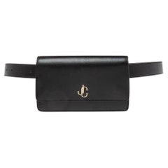 Jimmy Choo Black Leather Varenne Belt Bag
