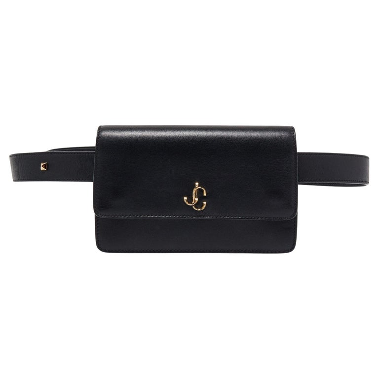 Jimmy Choo Black Leather Varenne Belt Bag at 1stDibs