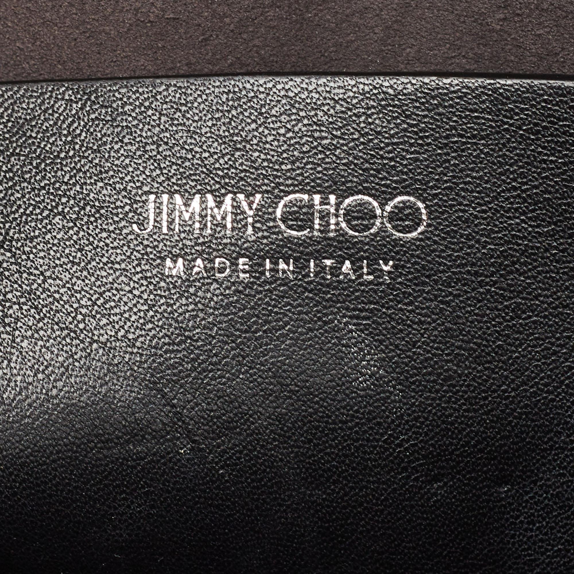 Women's Jimmy Choo Black Leather Varenne Studded Flap Crossbody Bag For Sale