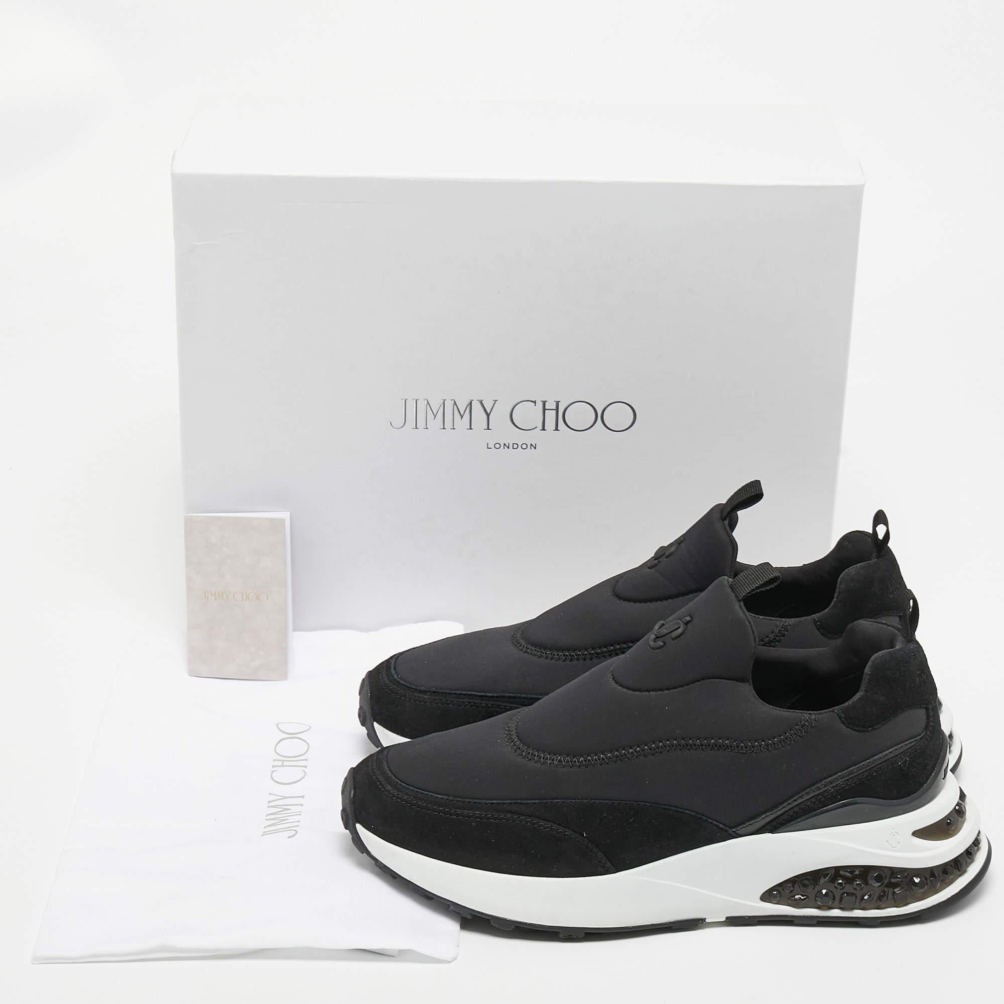 Jimmy Choo Black Nylon and Suede Memphis Sneakers Size 39 at Jimmy Choo Black Nylon and Suede Memphis Sneakers Size 39 at