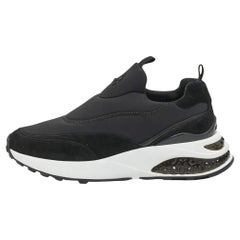 Jimmy Choo Schwarze Turnschuhe aus Nylon und Wildleder mit Memphis Größe 39