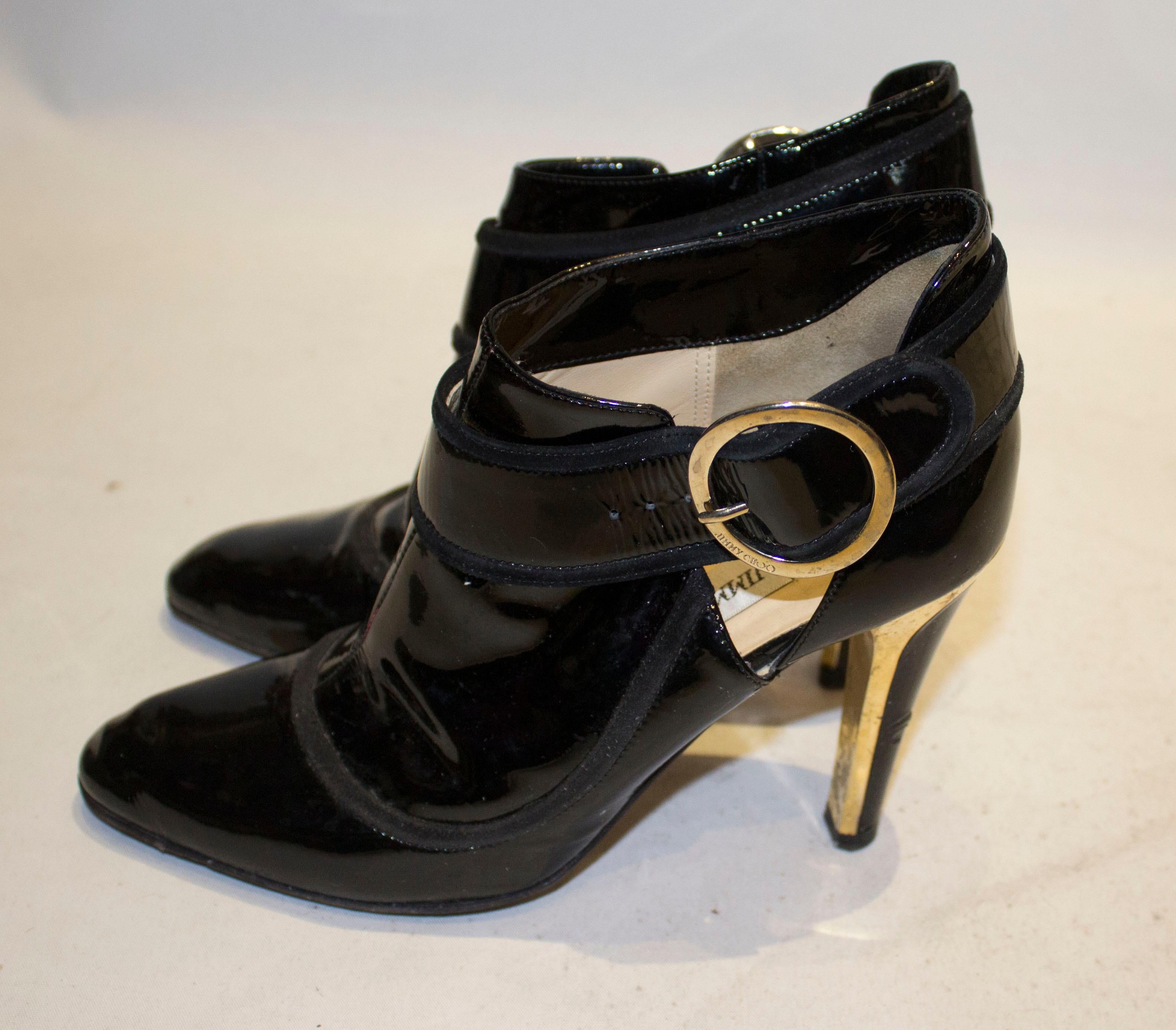 jimmy choo patent leather boots