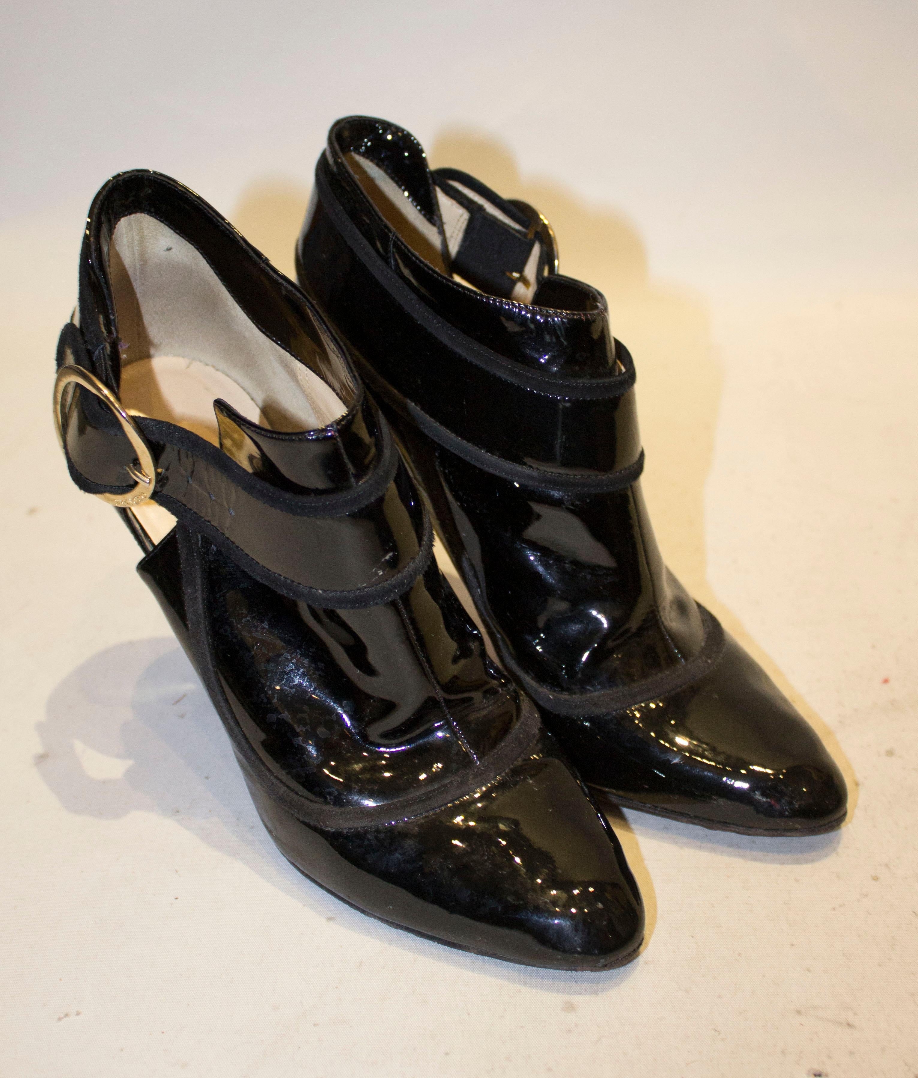 Women's Jimmy Choo Black Patent Ankle Boots