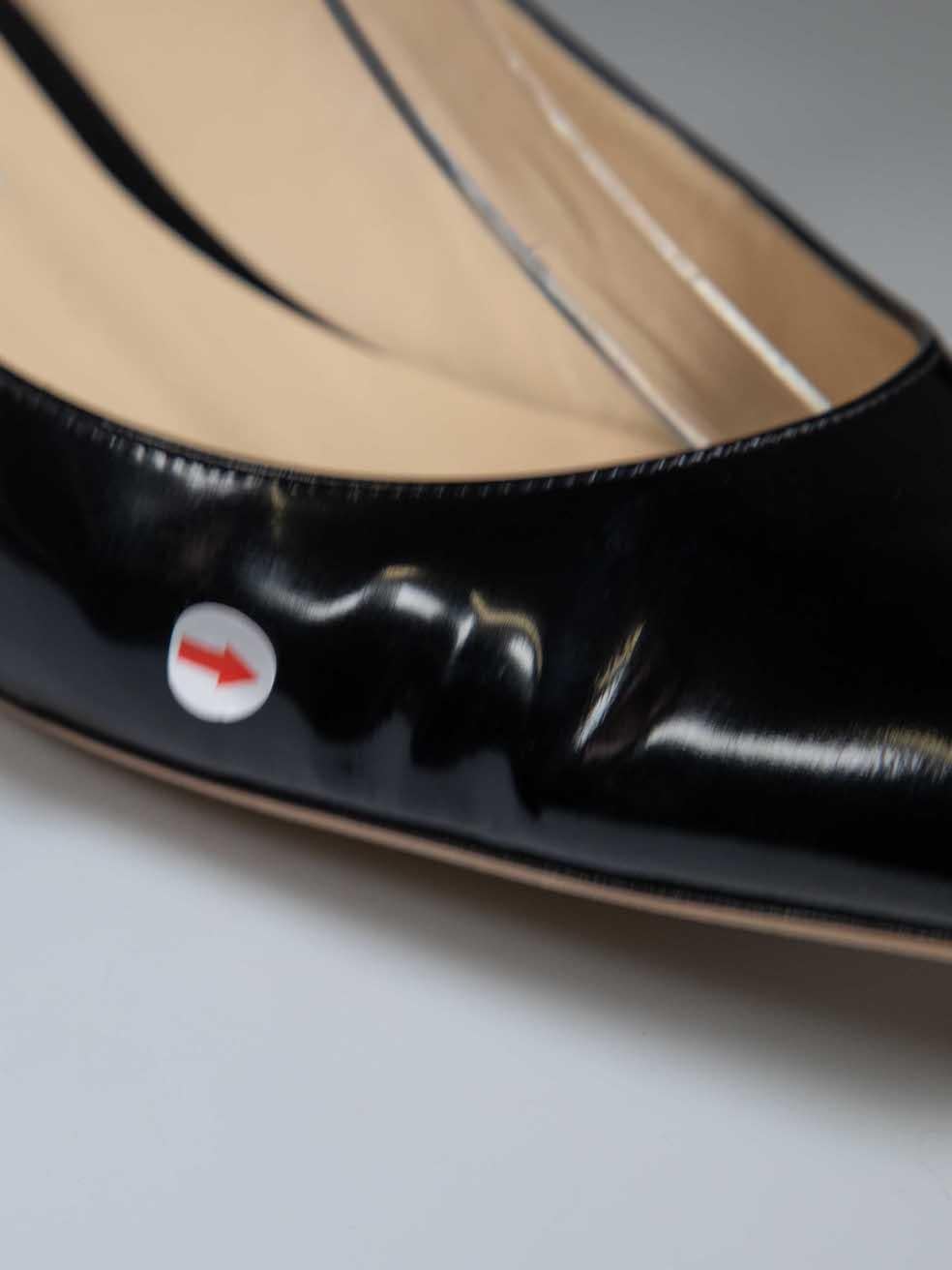 Jimmy Choo Black Patent Daniela Studded Heels Size IT 41 For Sale 1