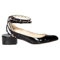 Jimmy Choo Black Patent Daniela Studded Heels Size IT 41
