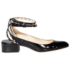 Jimmy Choo Black Patent Daniela Studded Sandals Size IT 41