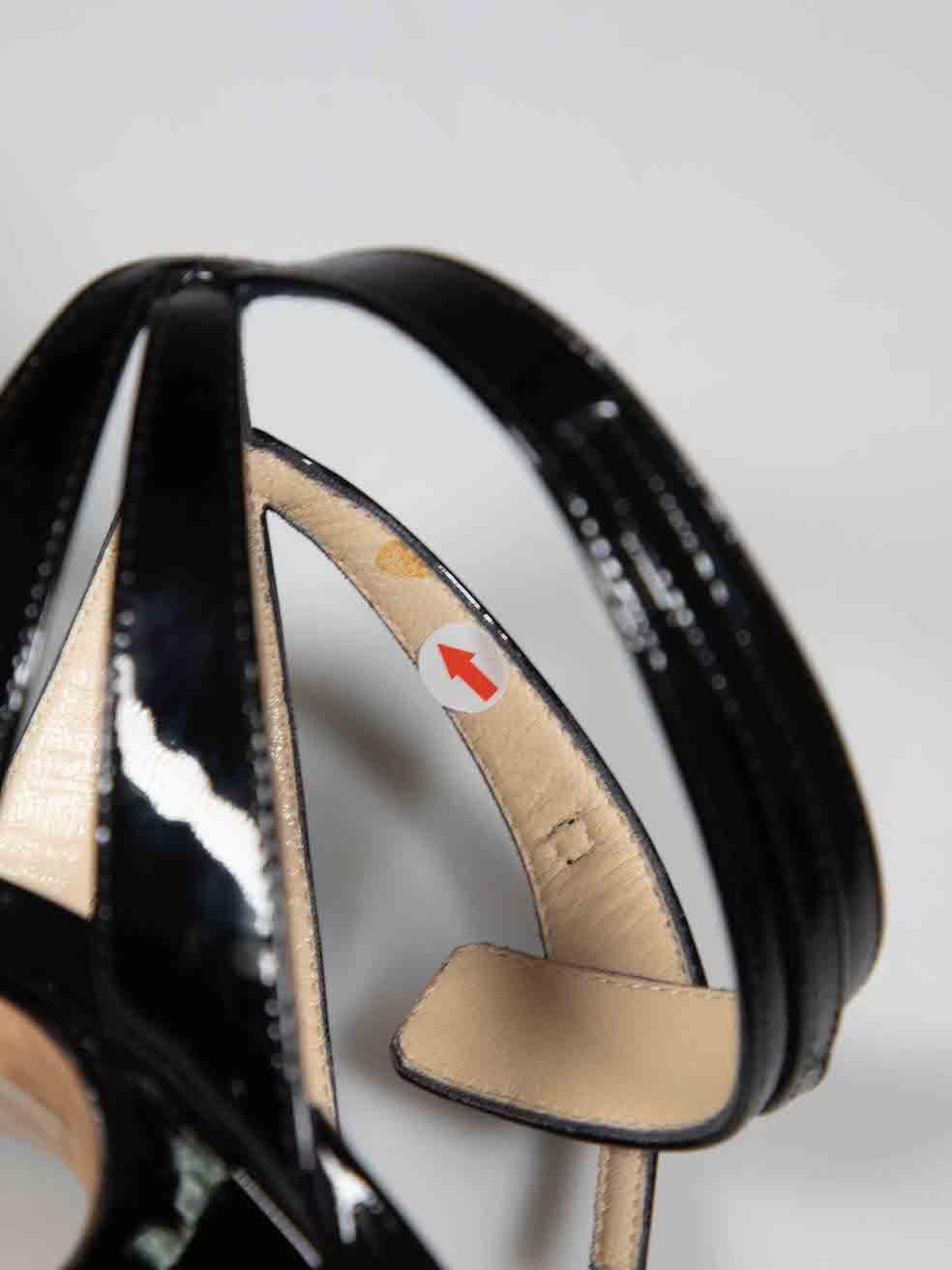 Jimmy Choo Black Patent High Heeled Sandals Size IT 36.5 1