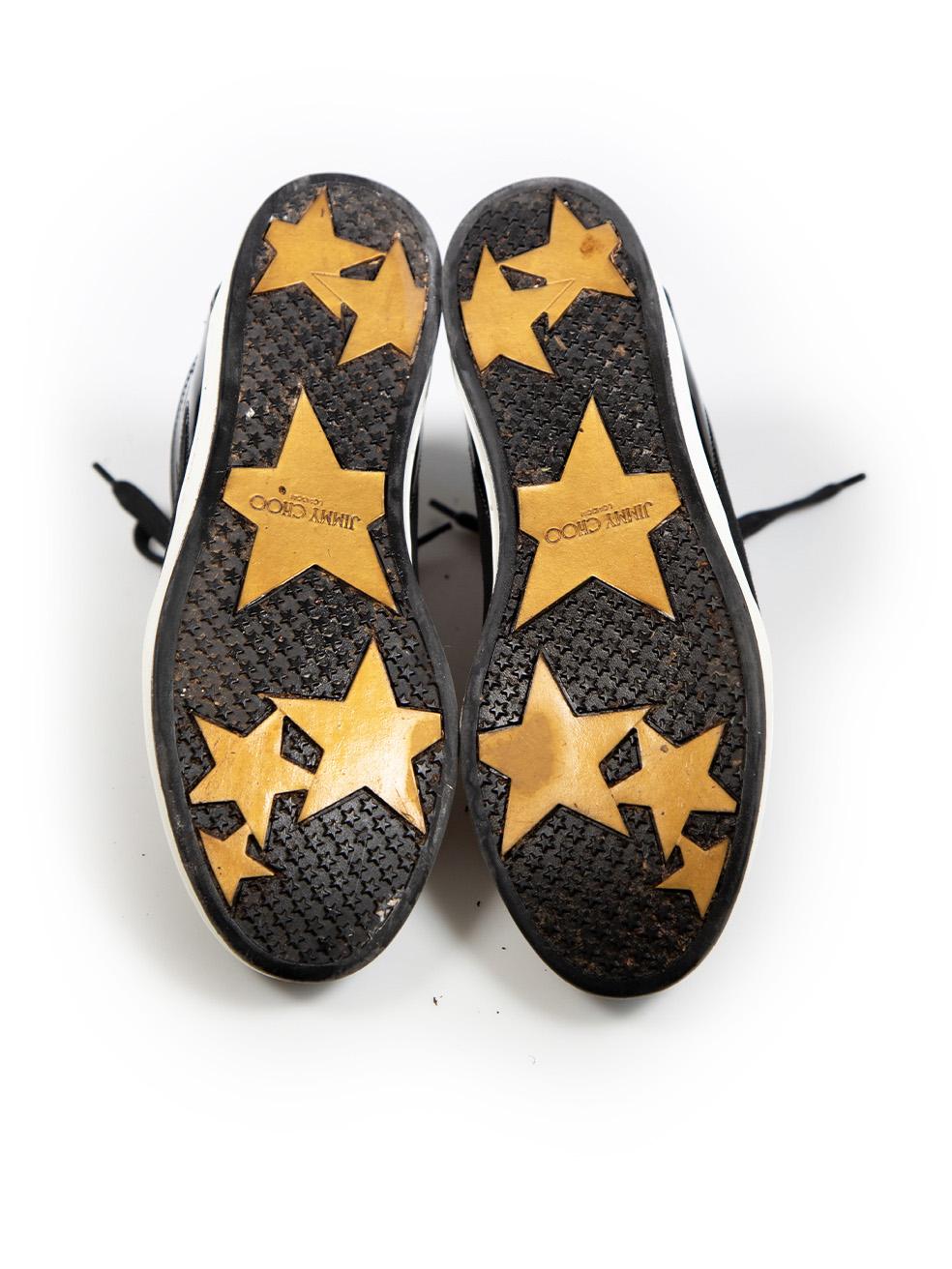 Nero Jimmy Choo, scarpe da ginnastica nere con lacci, taglia IT 35,5 in vendita