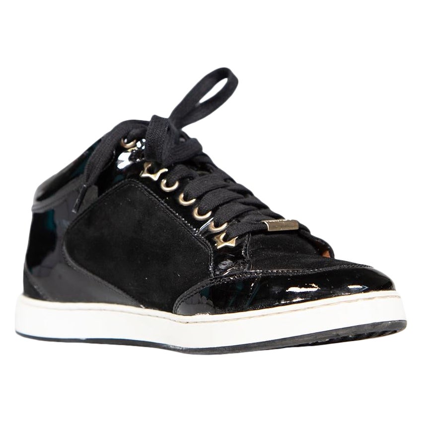 Jimmy Choo, scarpe da ginnastica nere con lacci, taglia IT 35,5 in vendita
