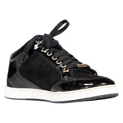 Jimmy Choo, scarpe da ginnastica nere con lacci, taglia IT 35,5