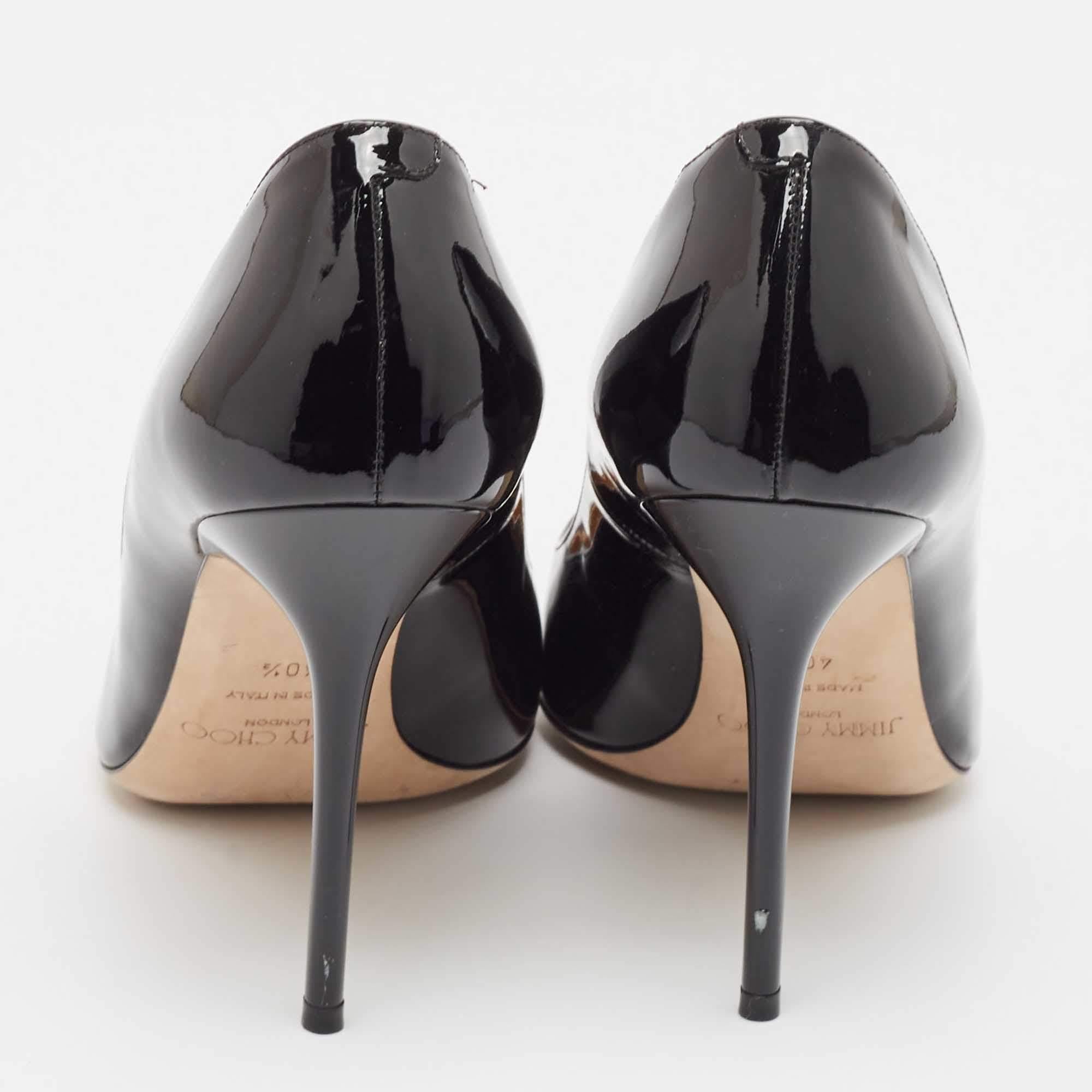 Jimmy Choo Black Patent Leather Abel Pumps Size 40.5 1