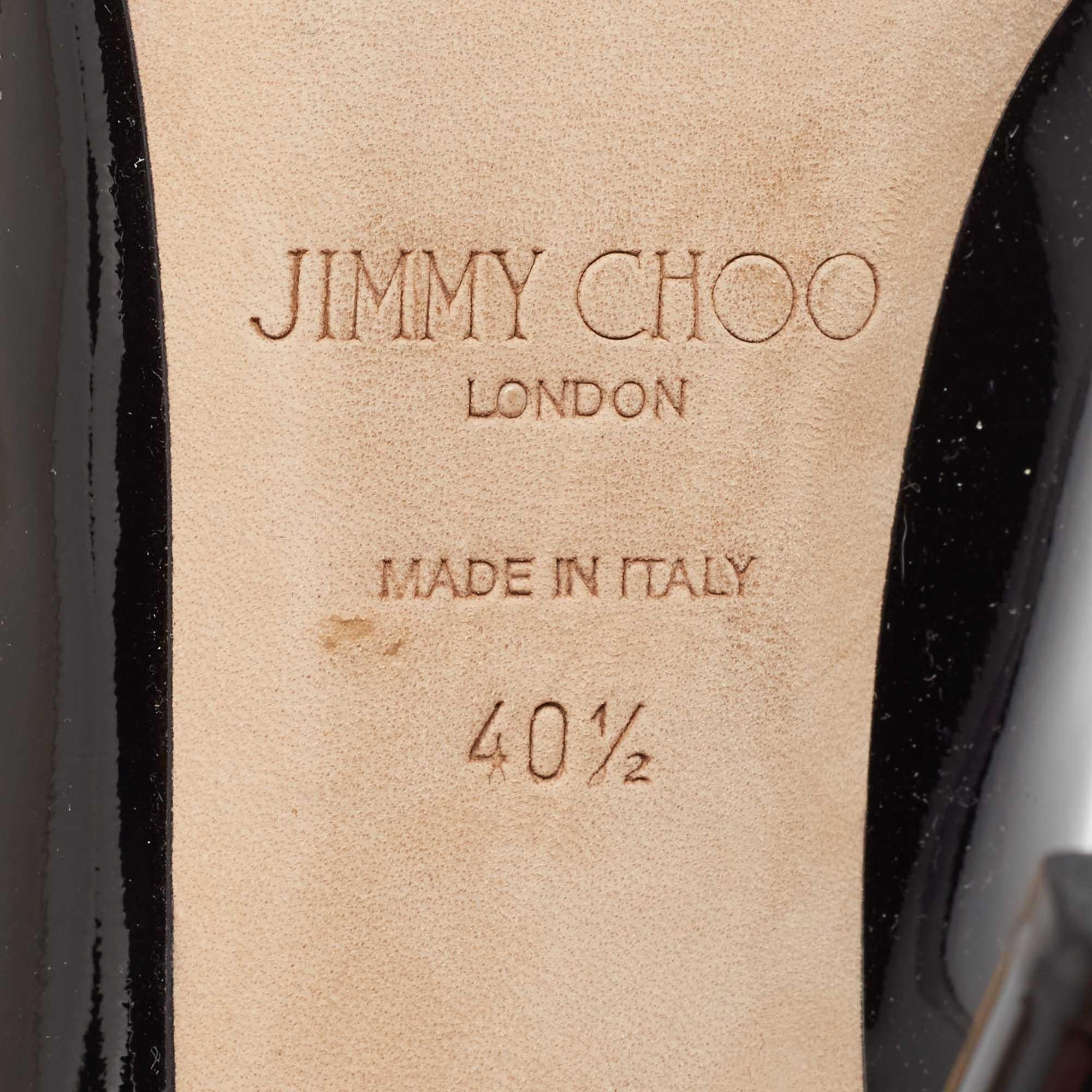 Jimmy Choo Black Patent Leather Abel Pumps Size 40.5 3