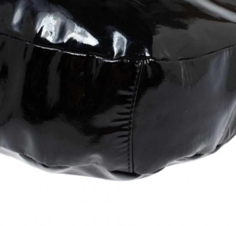 Jimmy Choo Black Patent Leather and Python Large Sky Hobo For Sale 1