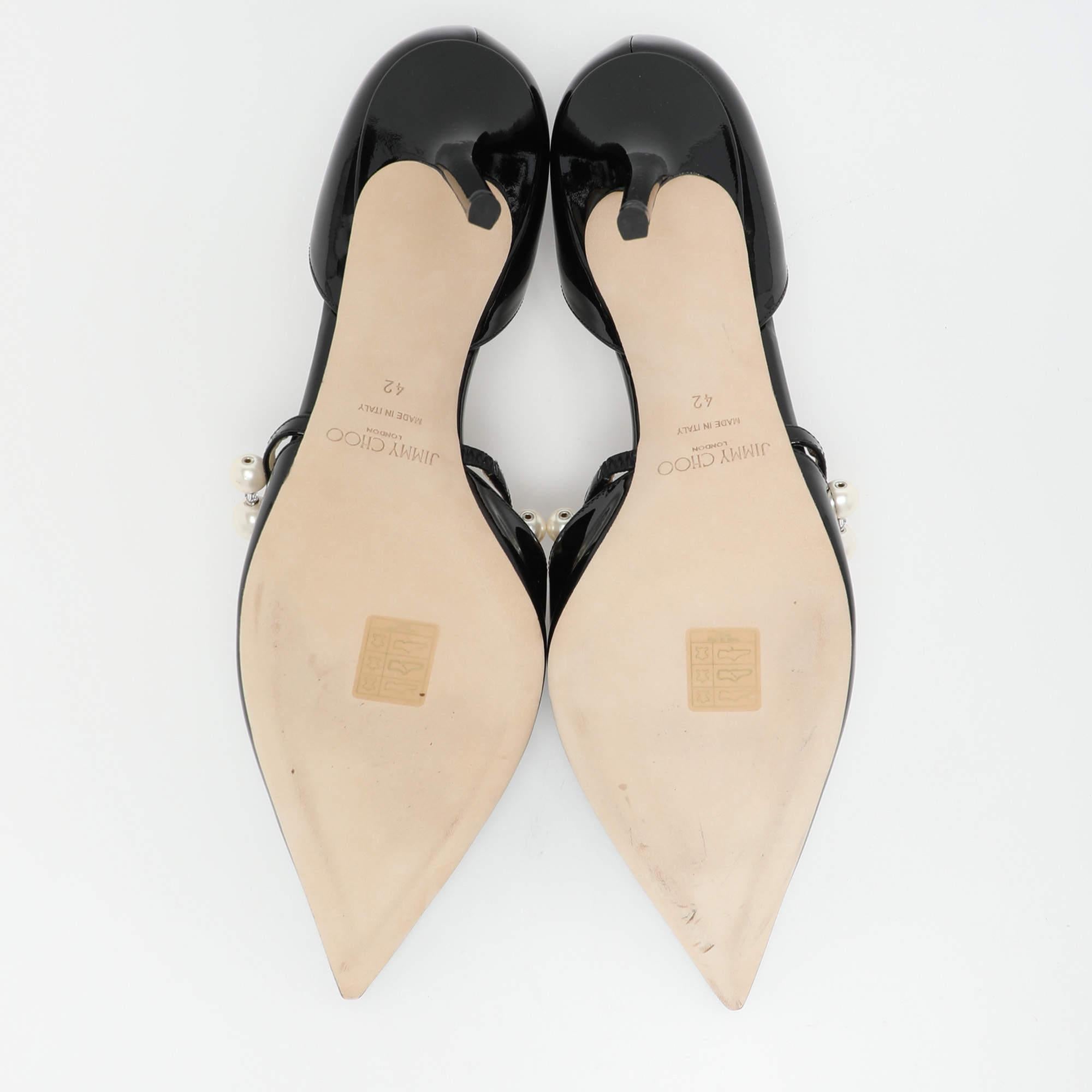 Jimmy Choo Black Patent Leather Aurelie 85 Pumps 42 2