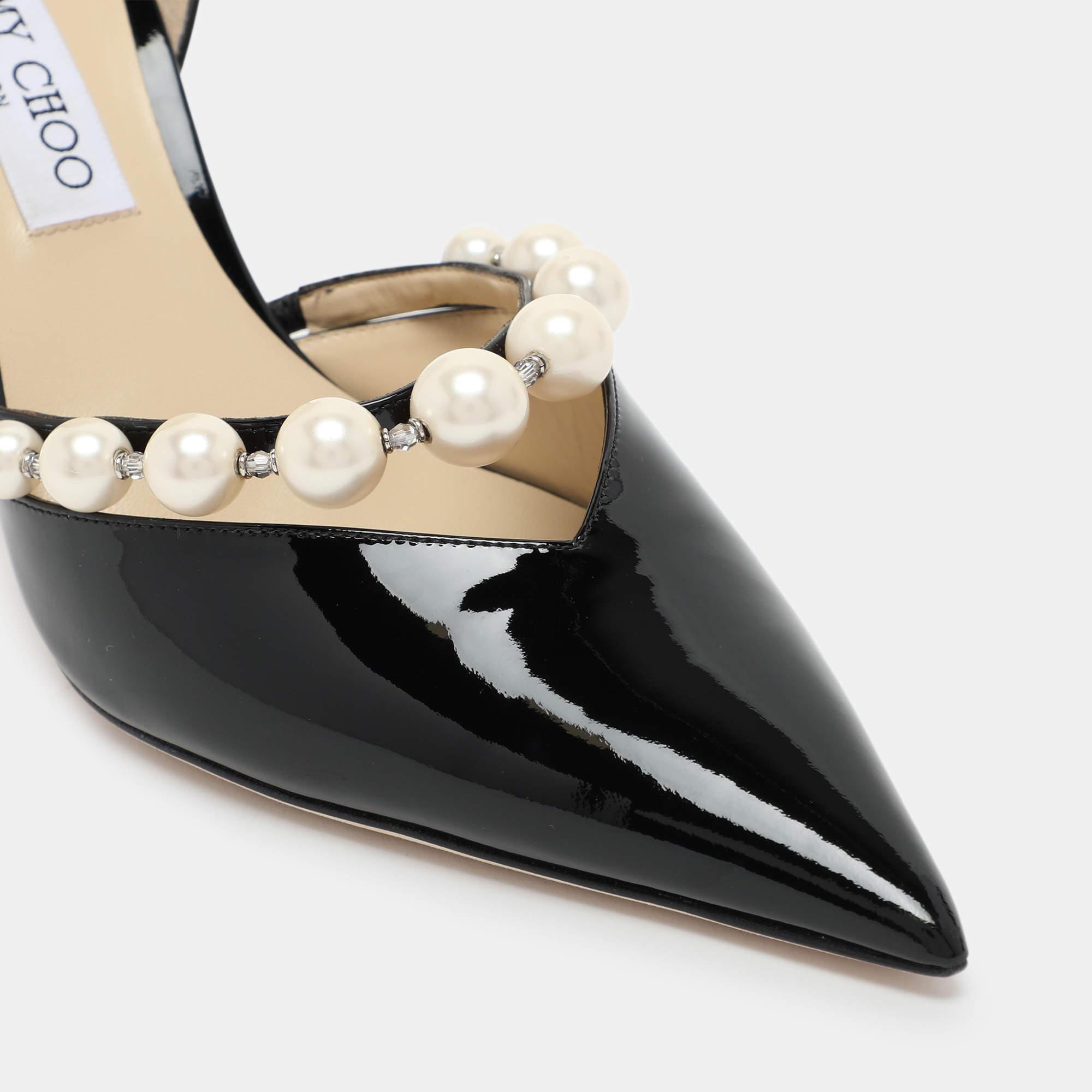 Jimmy Choo Black Patent Leather Aurelie 85 Pumps 42 3