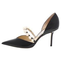 Used Jimmy Choo Black Patent Leather Aurelie 85 Pumps 42