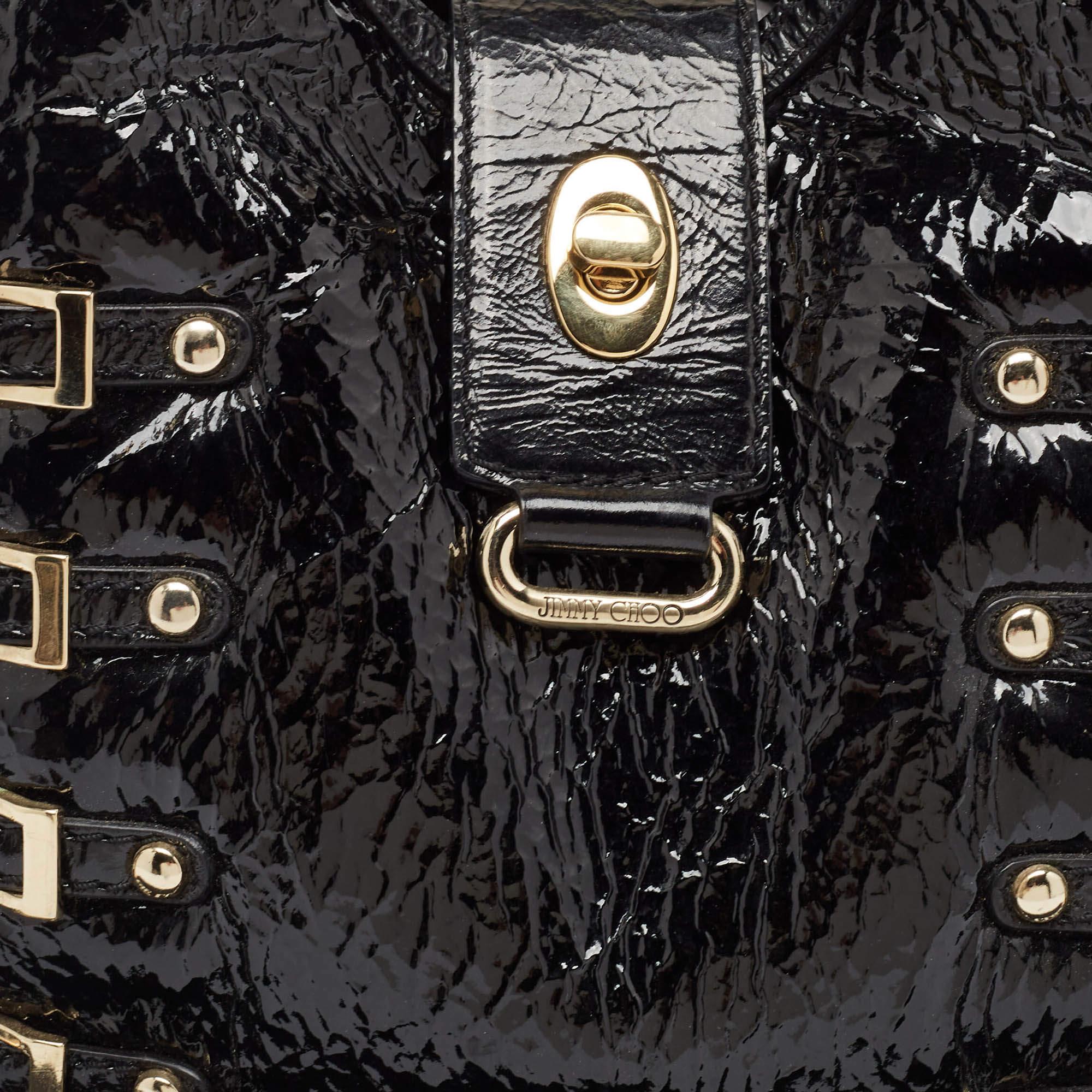 Jimmy Choo Black Patent Leather Bree Tote 1