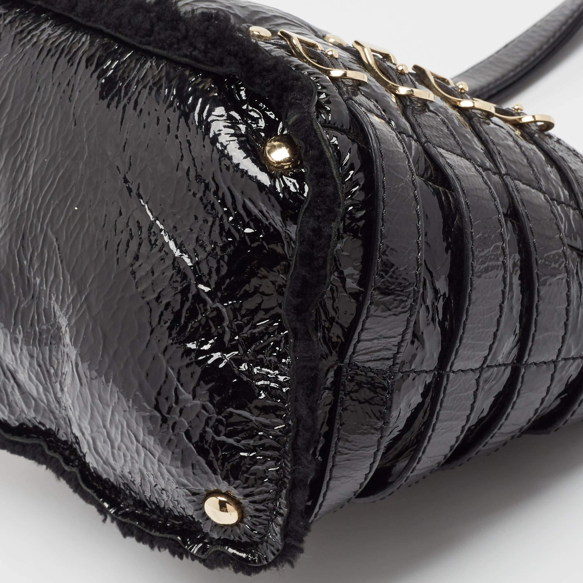 Jimmy Choo Black Patent Leather Bree Tote 5