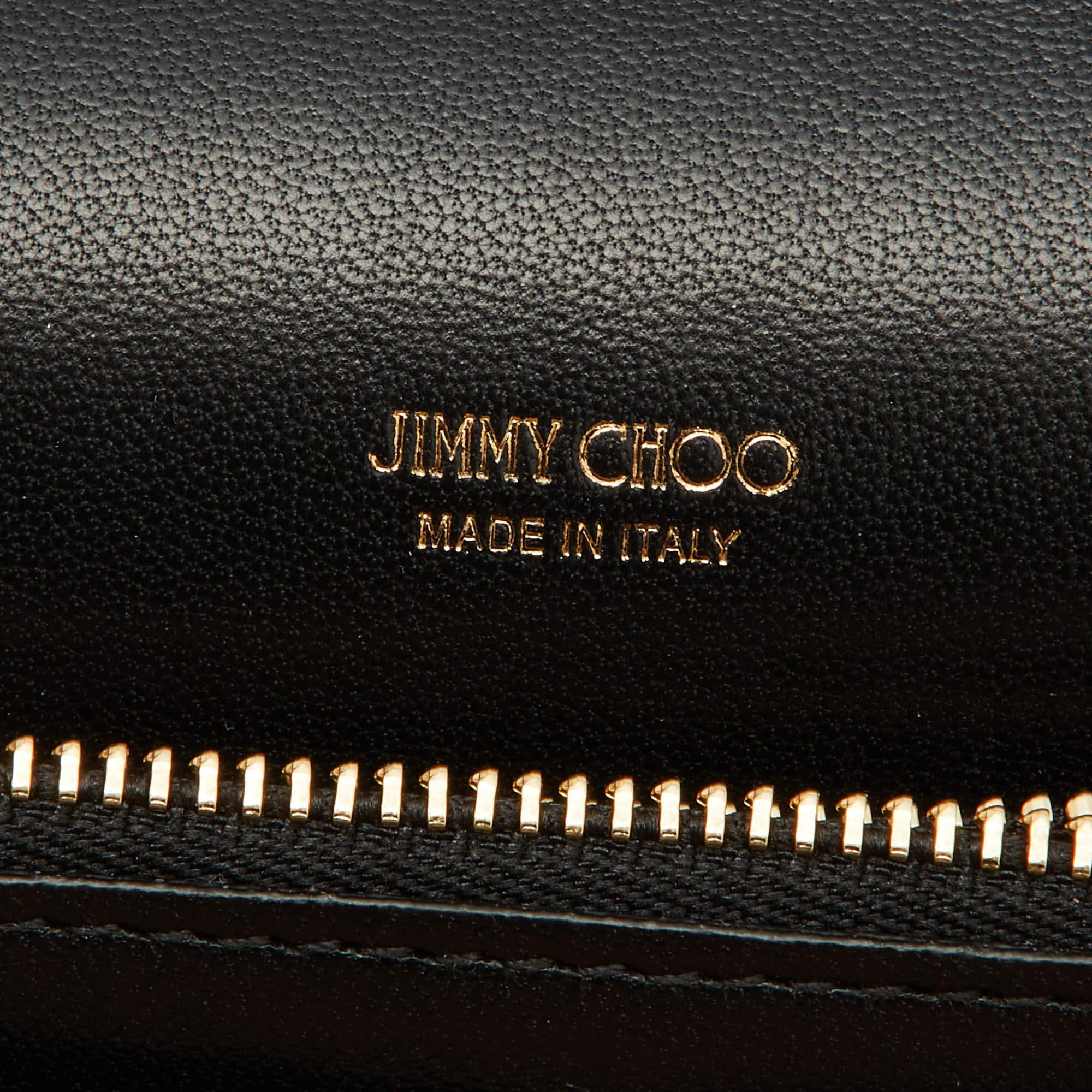 Jimmy Choo Black Patent Leather Emmie Chain Clutch 2
