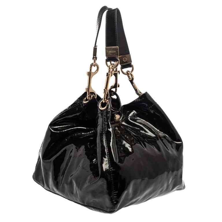 Jimmy Choo Black Patent Leather Lohla Jayne Tote at 1stDibs jimmy