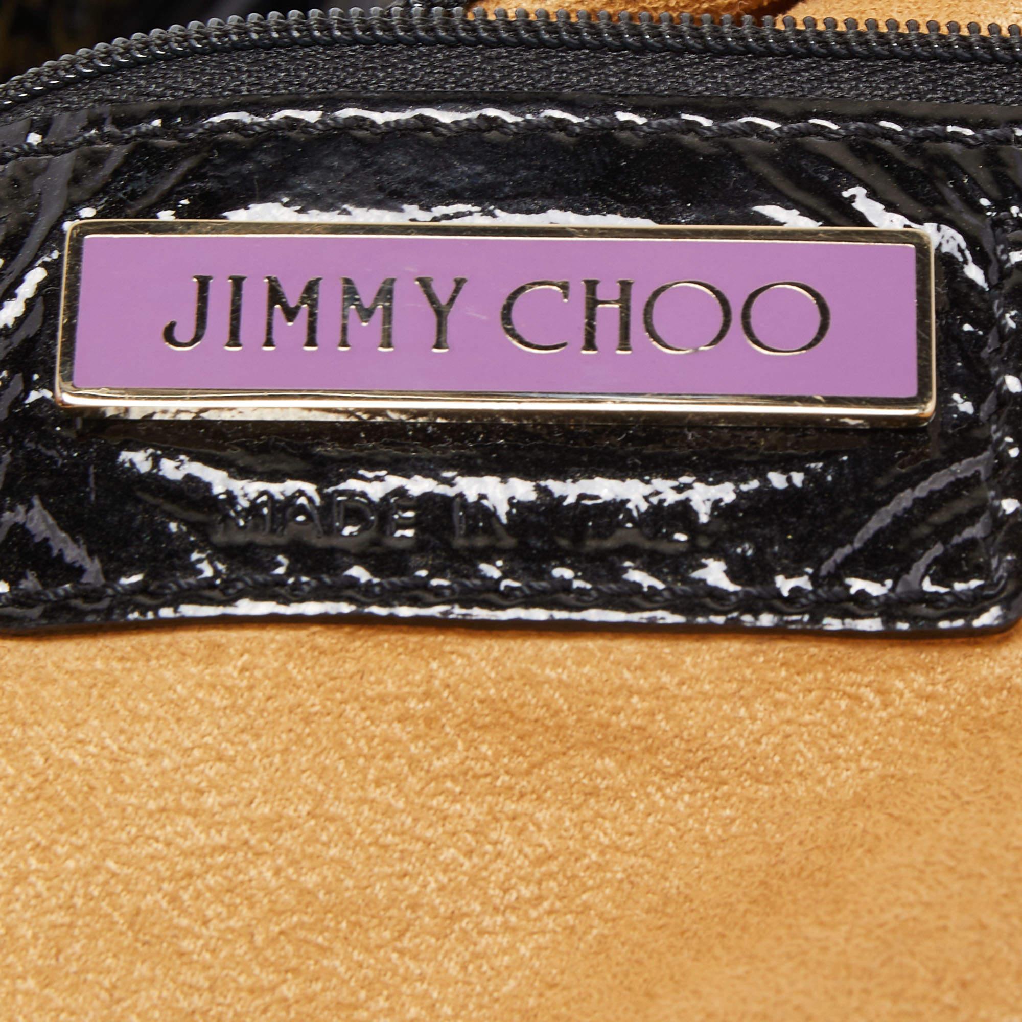 Jimmy Choo Black Patent Leather Lola Hobo 2