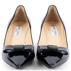 JIMMY CHOO black patent leather MANEEHA Pumps Shoes 36.5