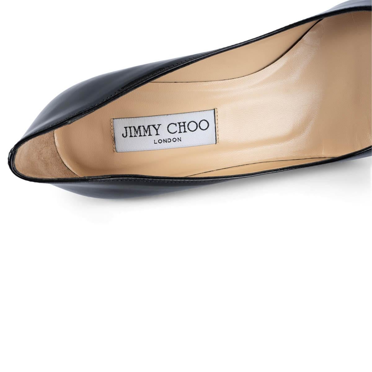 JIMMY CHOO black patent leather MANEEHA Pumps Shoes 36.5 For Sale 3