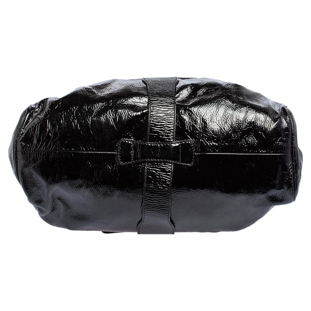 Jimmy Choo Black Patent Leather Ramona Shoulder Bag 1