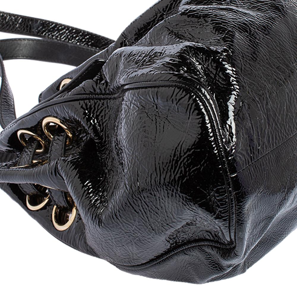 Jimmy Choo Black Patent Leather Ramona Shoulder Bag 5