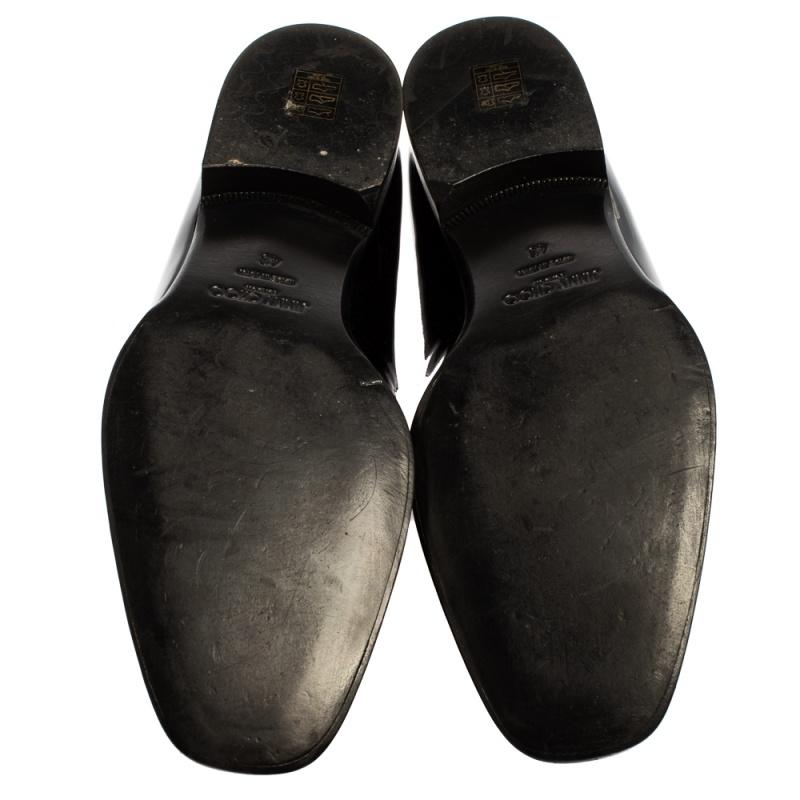 Jimmy Choo Black Patent Leather Slip On Loafers Size 43 3