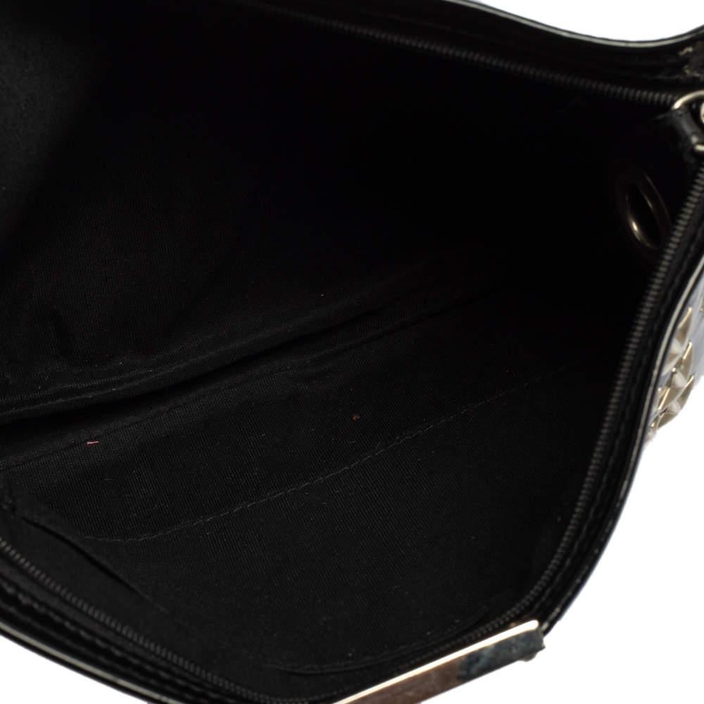 Jimmy Choo Black Patent Leather Star Studded Clutch 7