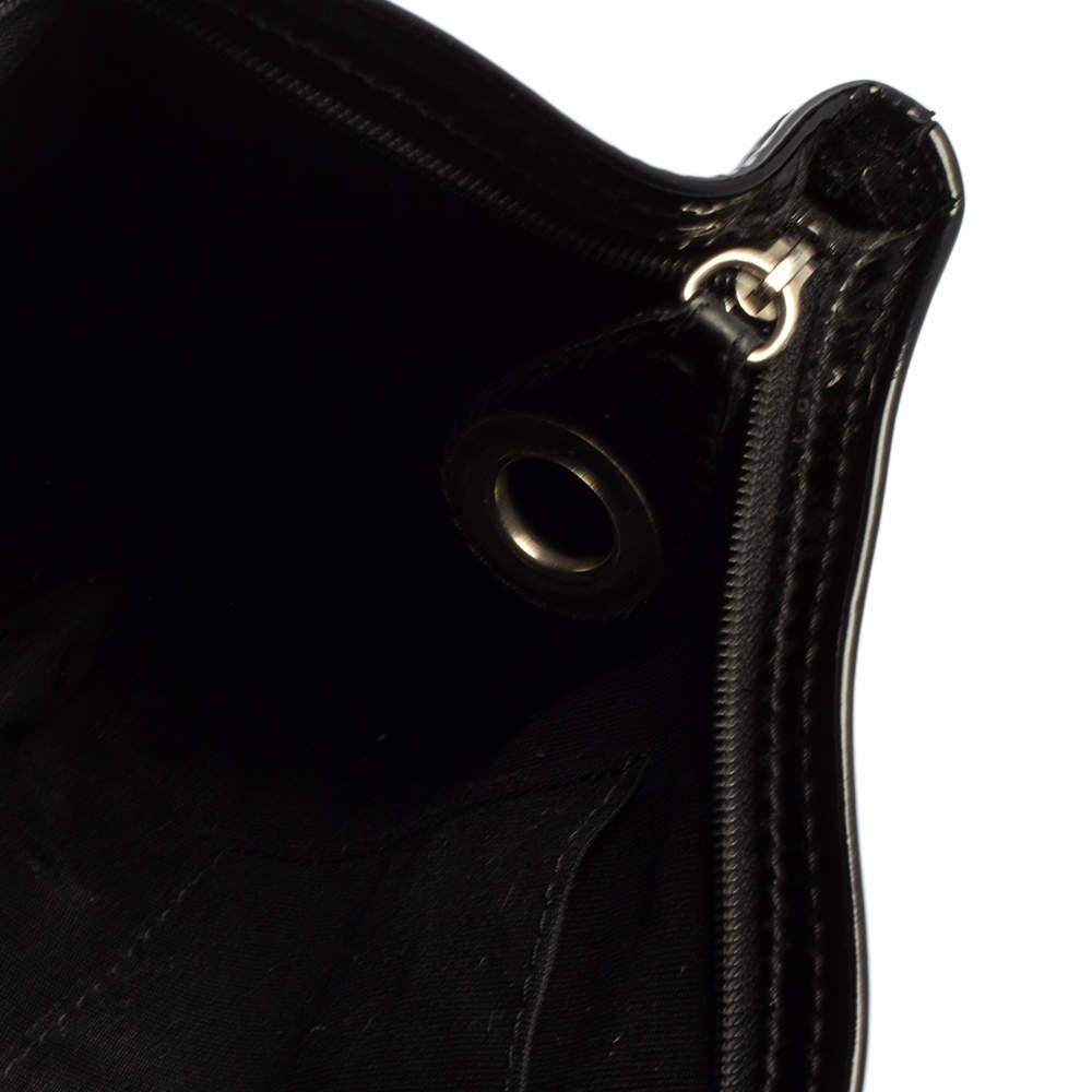Jimmy Choo Black Patent Leather Star Studded Clutch 2