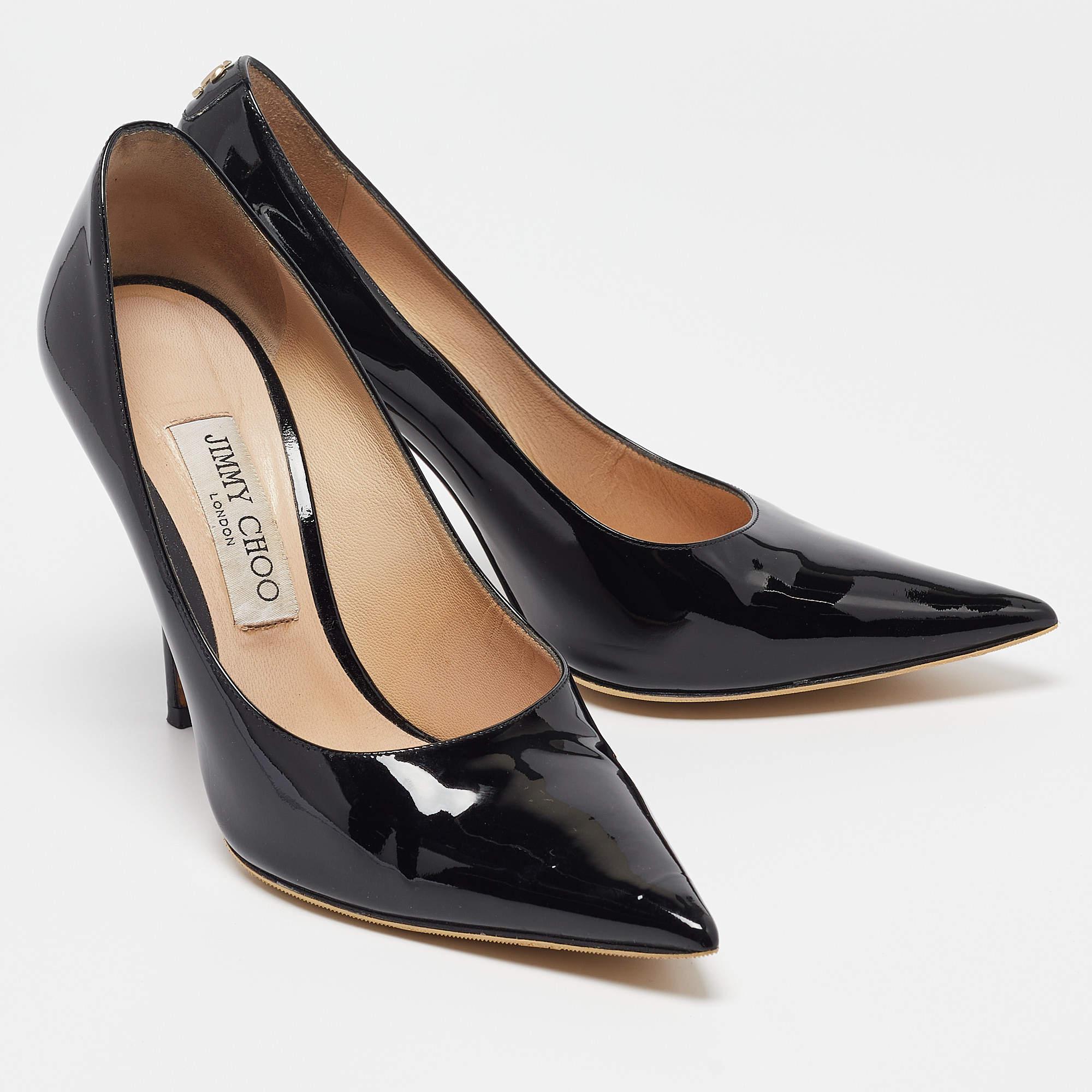 Women's Jimmy Choo Black Patent Romy Pumps Size 39
