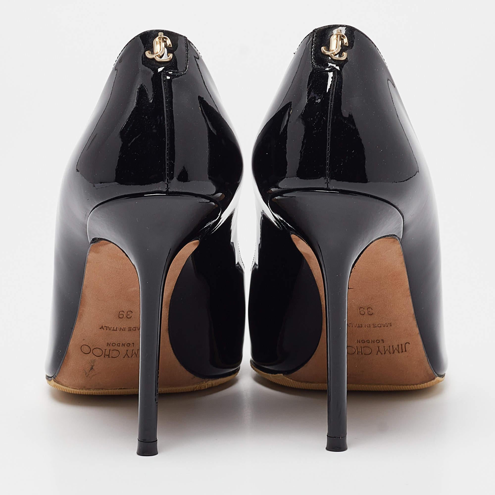 Jimmy Choo Black Patent Romy Pumps Size 39 1