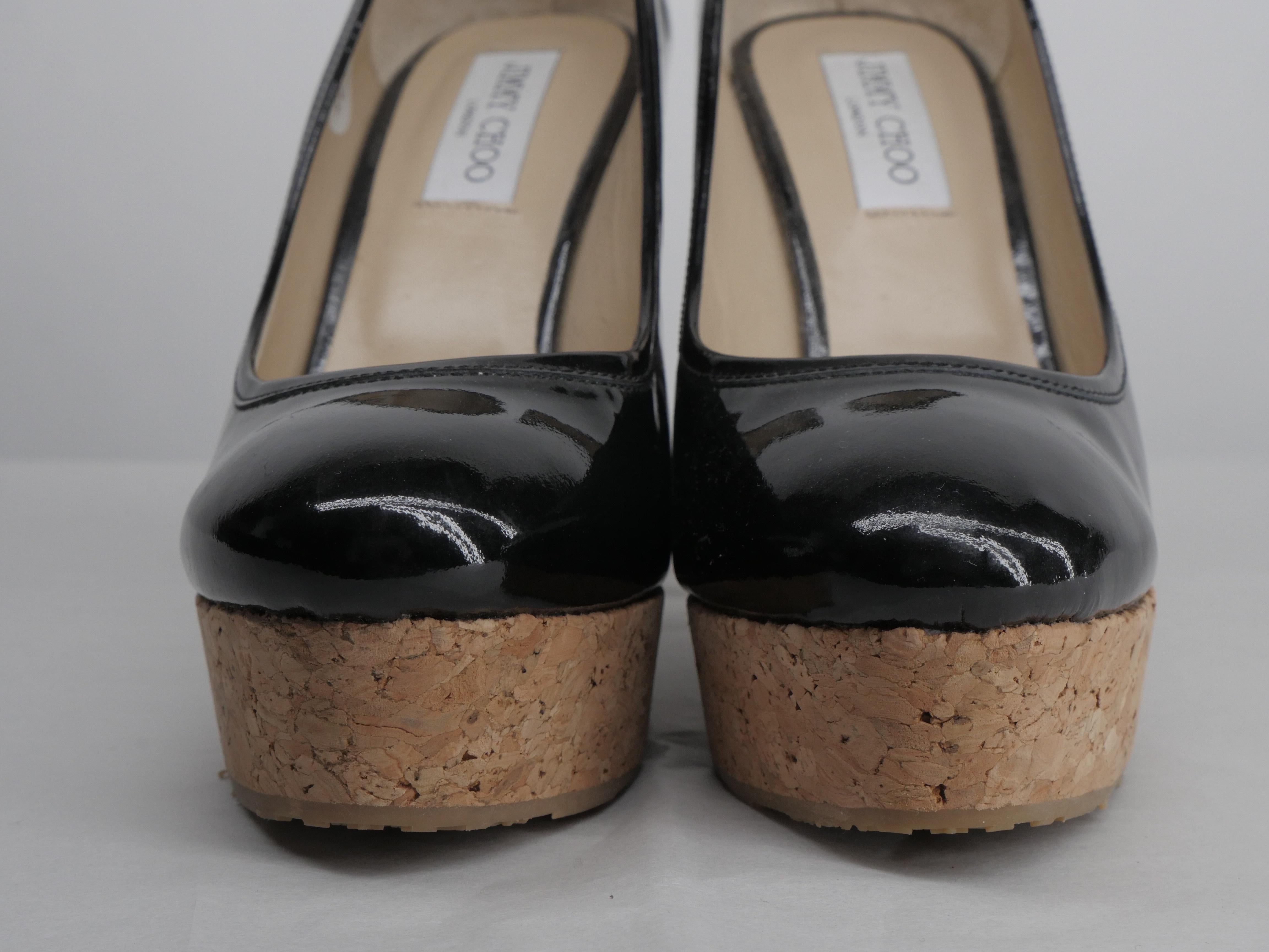 Round Toe Pump Cork Wedge 