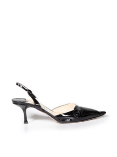Jimmy Choo Black Patent Slingback Pumps Size IT 39.5