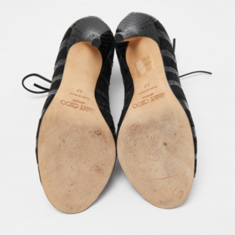 Nero Jimmy Choo Pumps nere in pitone e pelle scamosciata Up & Up 37 in vendita