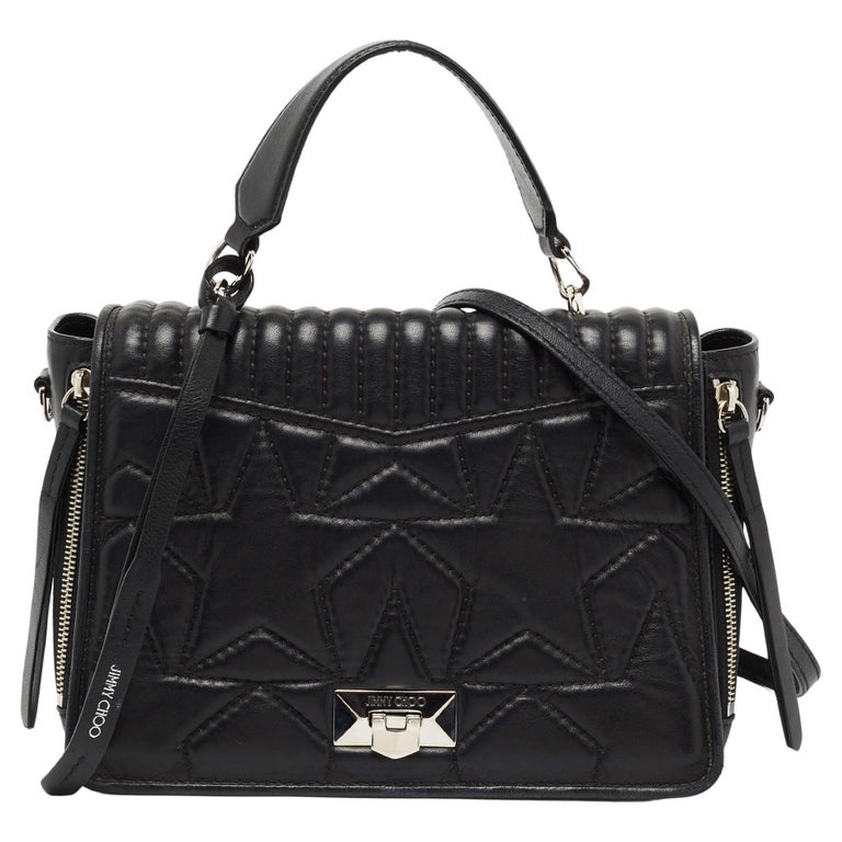 Jimmy Choo Black Quilted Leather Helia Top Handle Bag For Sale at 1stDibs