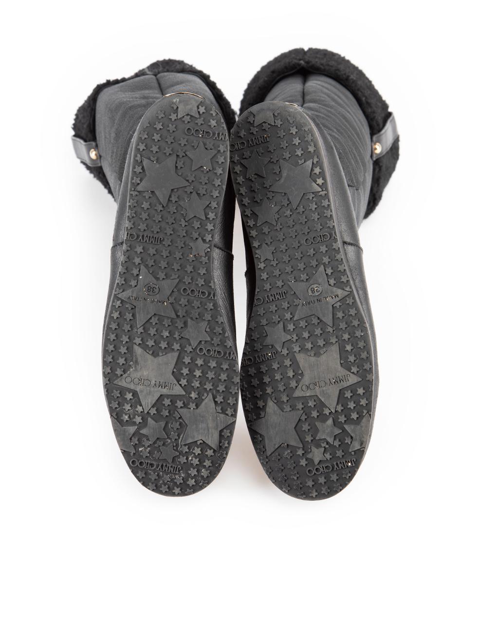 jimmy choo bottes hauteur genou en cuir
