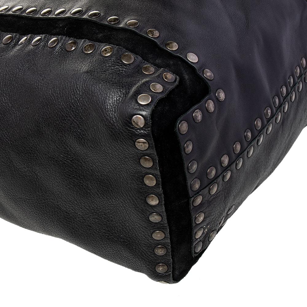 Jimmy Choo Black Studded Leather Saba Hobo 2