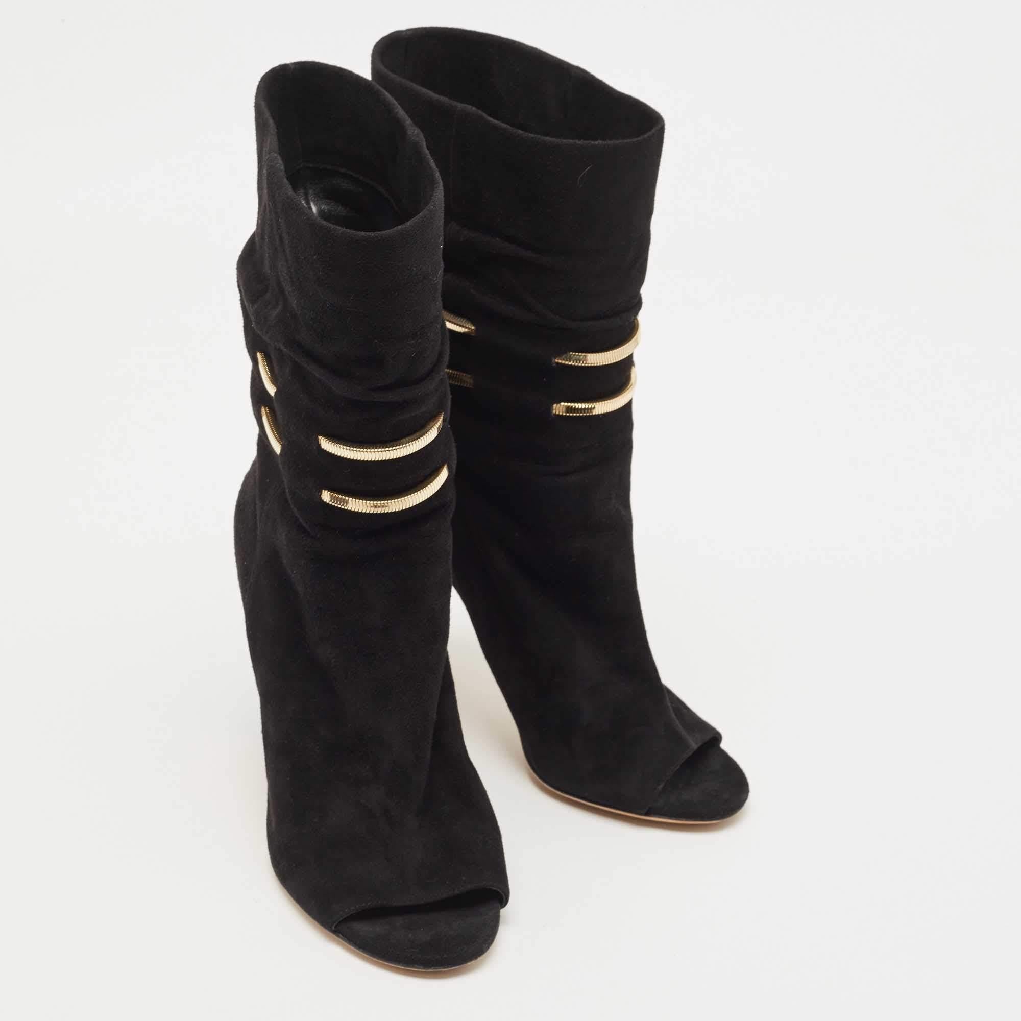 Jimmy Choo Black Suede Ankle Boots Size 36.5 1
