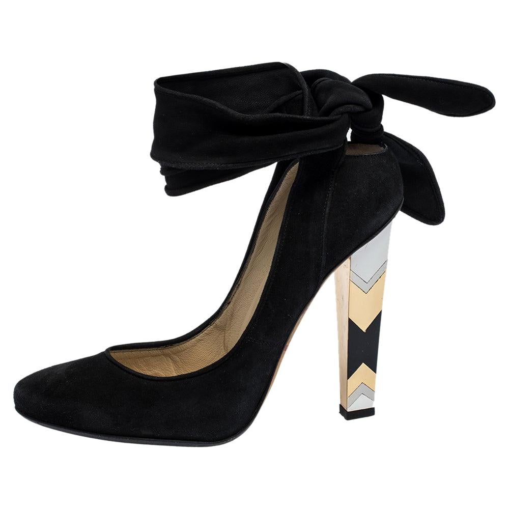 black suede heels round toe