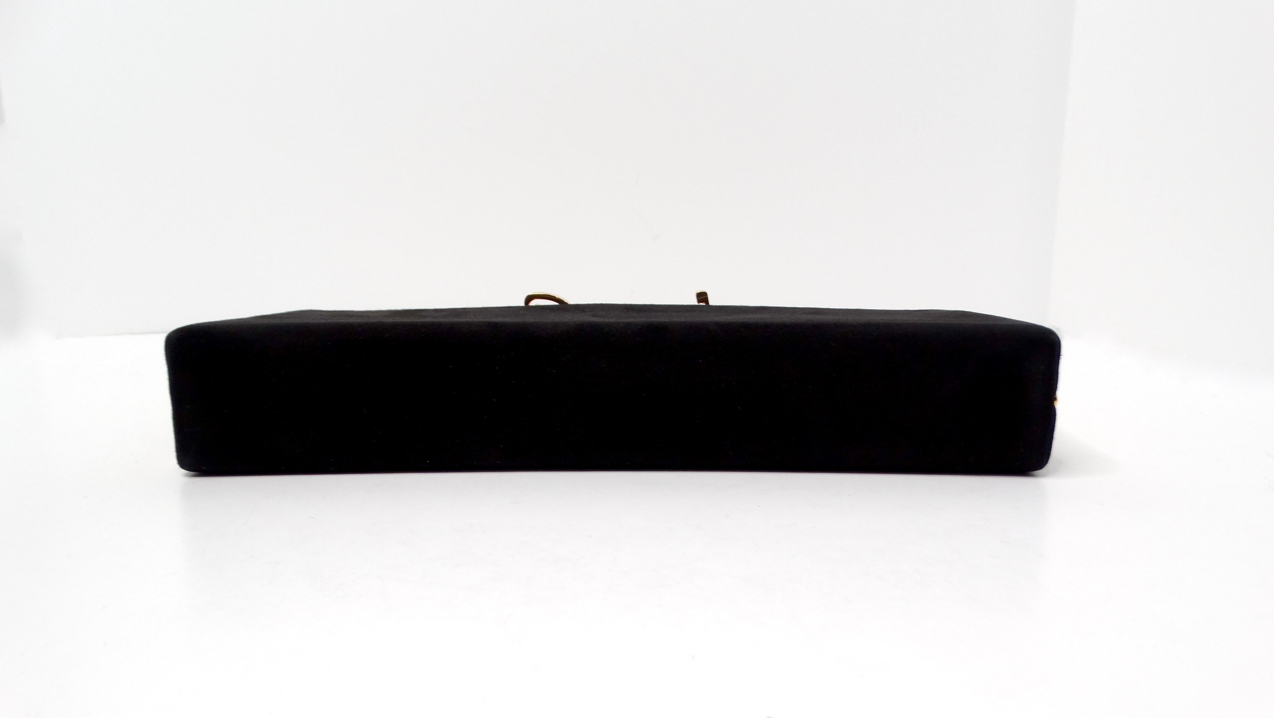 Jimmy Choo Negro Ante Celeste Cristal Logo Clutch 4