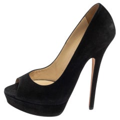 Jimmy Choo Black Suede Dahlia Platform Pumps Size 39 Used Jimmy Choo Black Suede Dahlia Platform Pumps Size 39