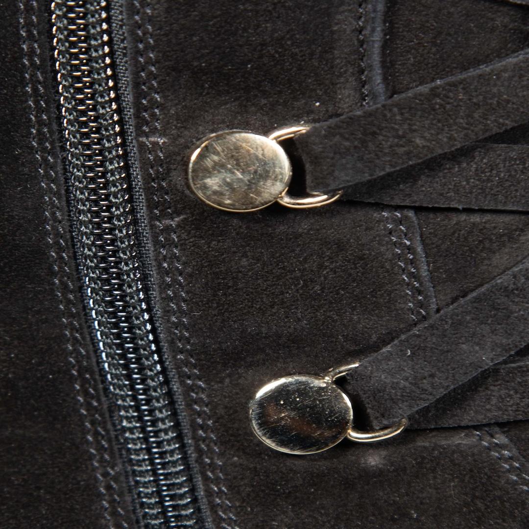 De las mujeres Jimmy Choo Botas de media caña con cordones de ante negro Talla IT 37 en venta