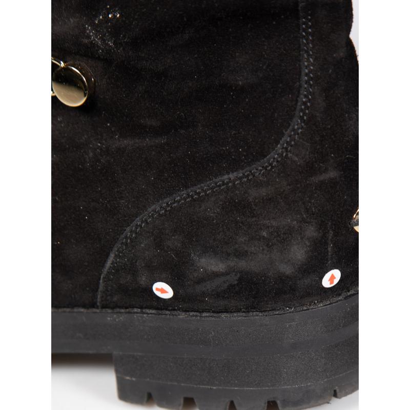 Jimmy Choo Botas de media caña con cordones de ante negro Talla IT 37 en venta 1