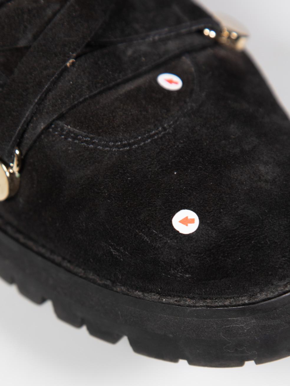 Jimmy Choo Botas de media caña con cordones de ante negro Talla IT 37 en venta 2