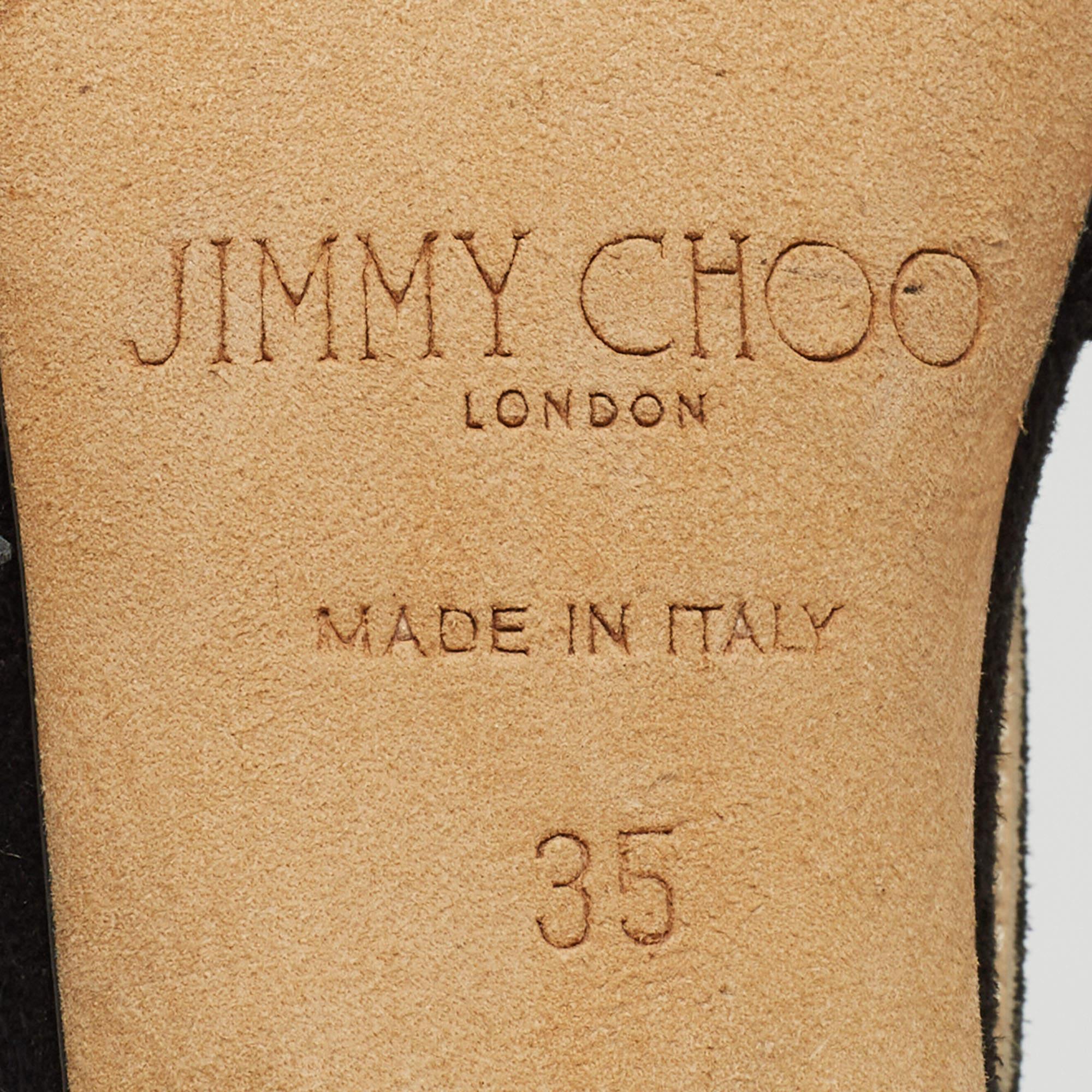 Jimmy Choo Black Suede Lana Sandals Size 35 For Sale 3