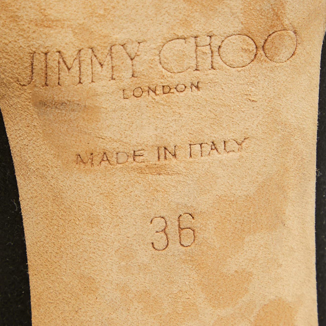 Jimmy Choo - Sandales à lanières en daim noir Lana - Taille 36 en vente 3